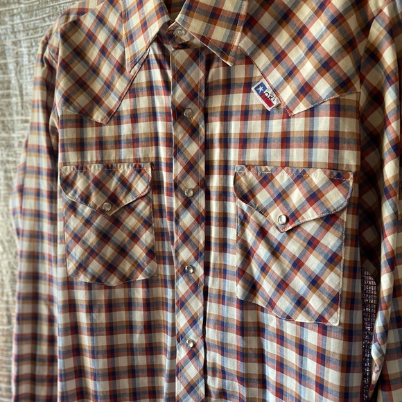 Vintage pearl snap western plaid - Picture 2 of 10